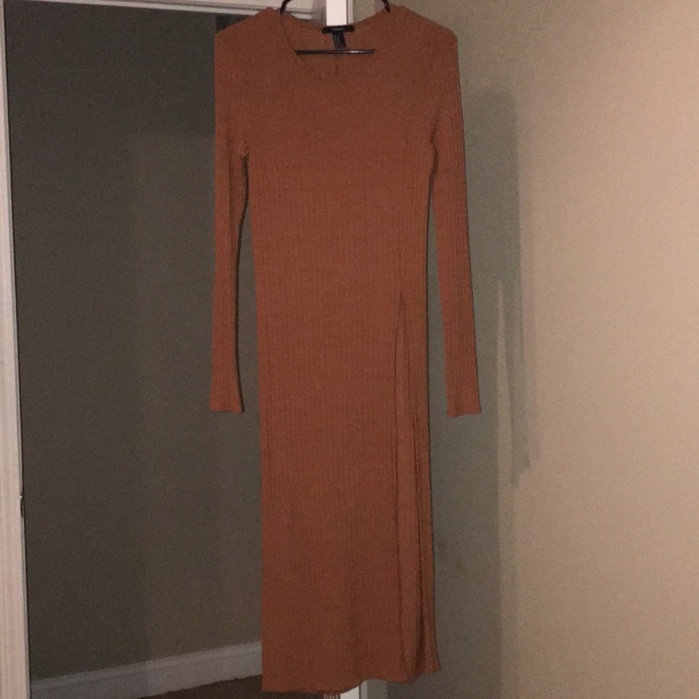 long fitted dress.